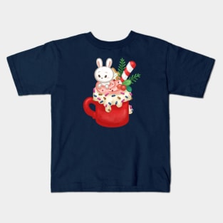 Bunny Christmas Drink Kids T-Shirt